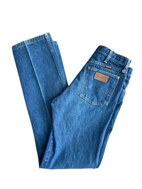Vintage Wrangler Men's Straight-Leg Medium Blue  Jeans 13 WMZ
